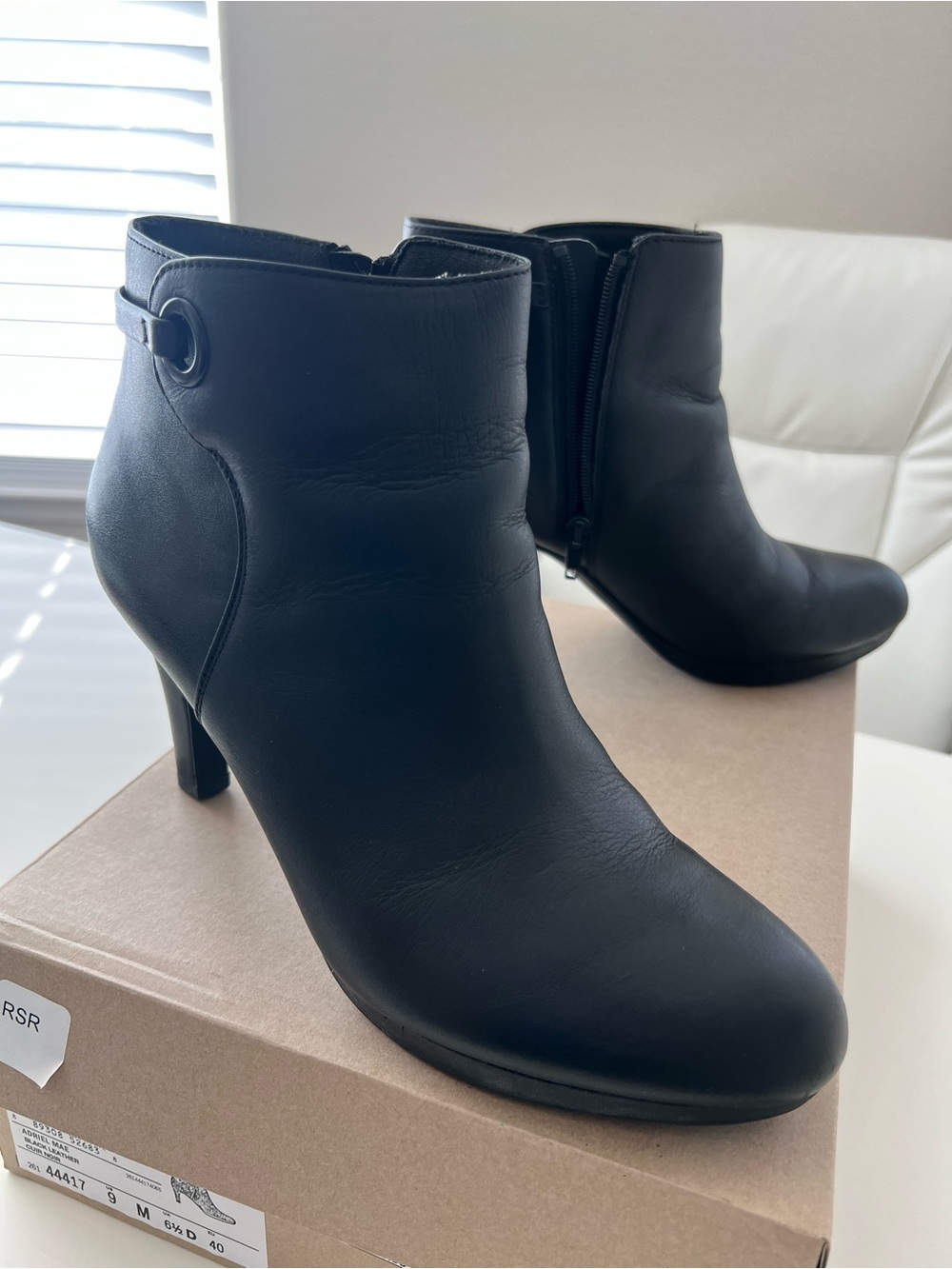 Women’s Black Ankle Booties - Classic Heeled Leather Boots